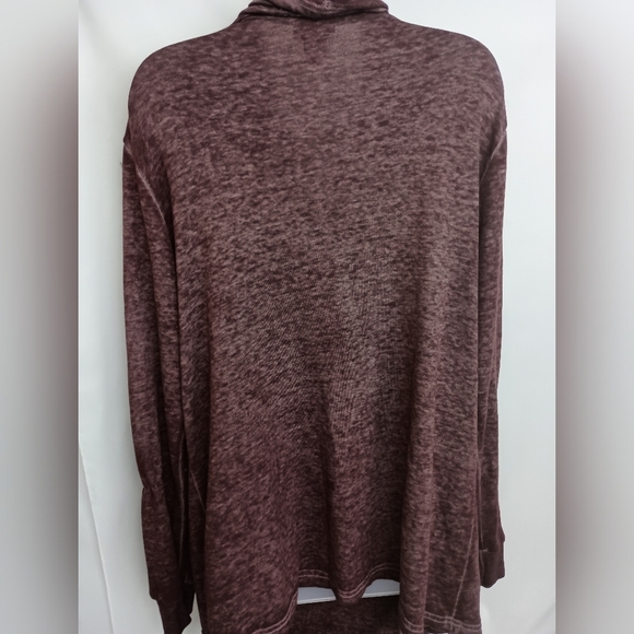 WRANGLER Burgundy Textured Cotton Knit 3 In One Cardigan Sweater Duster (#373) - Picture 10 of 11